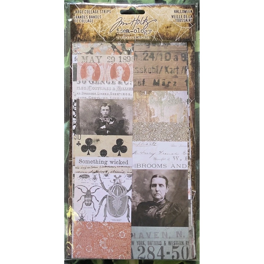 Tim Holtz Large Collage Strips Halloween Idea-ology TH94394 Paper Vintage Photo